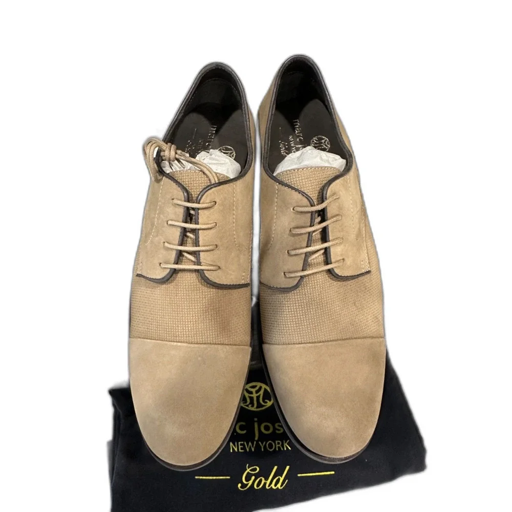 NIB Marc Jacobs Gold Downing St Taupe Men's Lace up Oxford Size 8